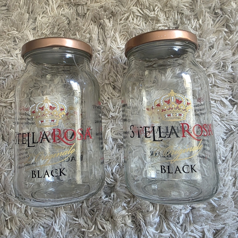 Stella Rosa Black Mason Jars